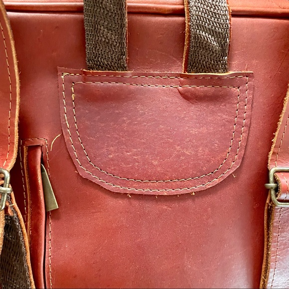 Square Leather Backpack - Picture 12 of 14